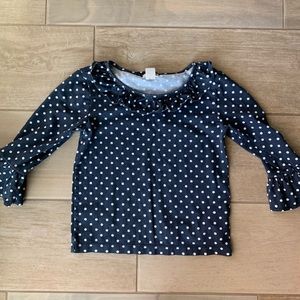 Crew cuts/j crew polka dot top